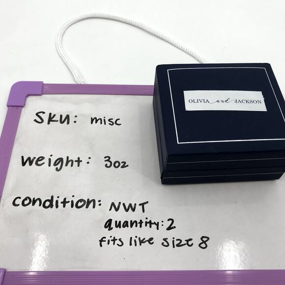 Olivia and Jackson Ring Size 8 Lab Created Gemstones Cubic Zirconia Accents - Picture 5 of 5